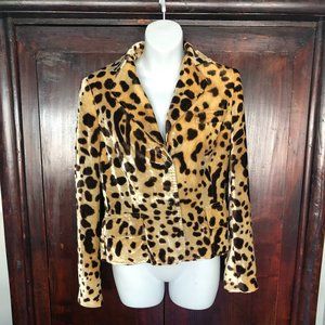Per Se Leopard Print Blazer Y2K